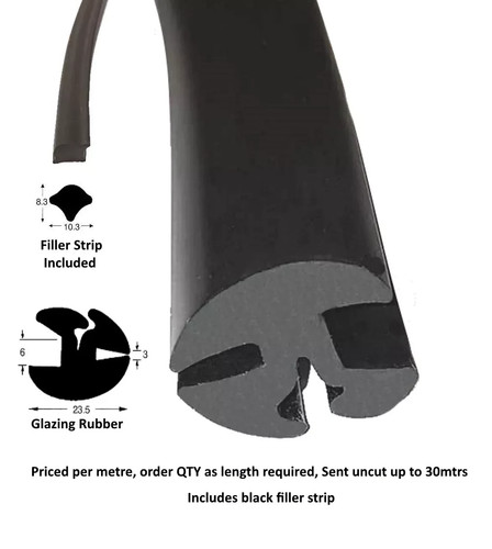 Rubber window glazing - window,