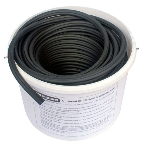 Black upvc rubber door - m,