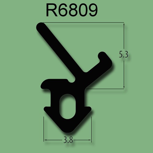 R6809 black flipper upvc - flipper,